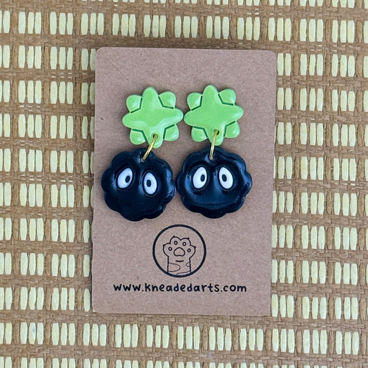 Soot Sprite Earrings Green