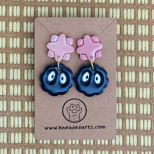 Soot Sprite Earrings Pink