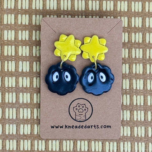 Soot Sprite Earrings Yellow